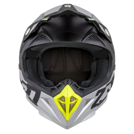 Motokrosová helma ZED X1.9 Tendo černá matná/tmavě šedá/světle šedá/žlutá fluo