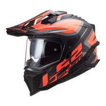 Enduro prilba LS2 MX701 Explorer Alter čierno/šedo/oranžová fluo