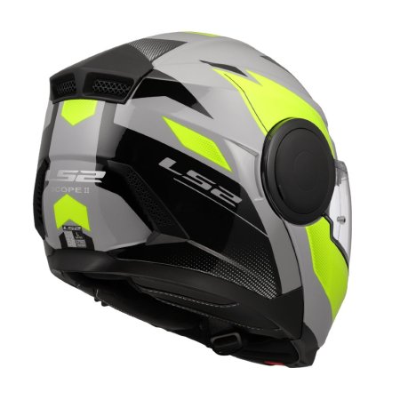 Vyklápěcí přilba na motorku LS2 FF902 Scope II Duria šedá/žlutá fluo
