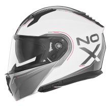Vyklápěcí přilba na motorku NOX N968 Tomak bílo/šedo/červená
