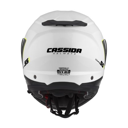 Vyklápacia prilba na motocykel CASSIDA Compress 2.0 Refraction čierno/bialo/fluo žltá