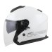 Otevřená prilba na motorku CASSIDA Jet Tech 2.0 Solid bílo/černo/šedá