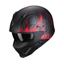 Přilba SCORPION Covert-X Tatoo černo/červená matná