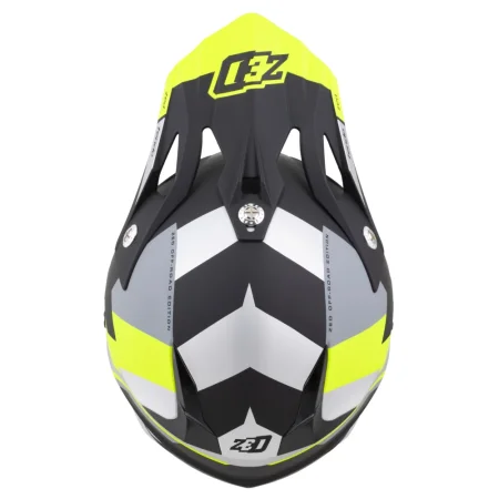 Motokrosová helma ZED X1.9 Tendo černá matná/tmavě šedá/světle šedá/žlutá fluo