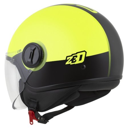 Otevřená helma na motorku ZED C35 žlutá fluo/černá