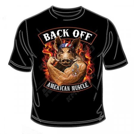 Pánske triko BACK OFF American Muscle čierne