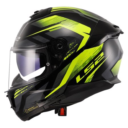 Integrálna prilba na motorku LS2 FF808 Stream II Fury čierna/žltá fluo